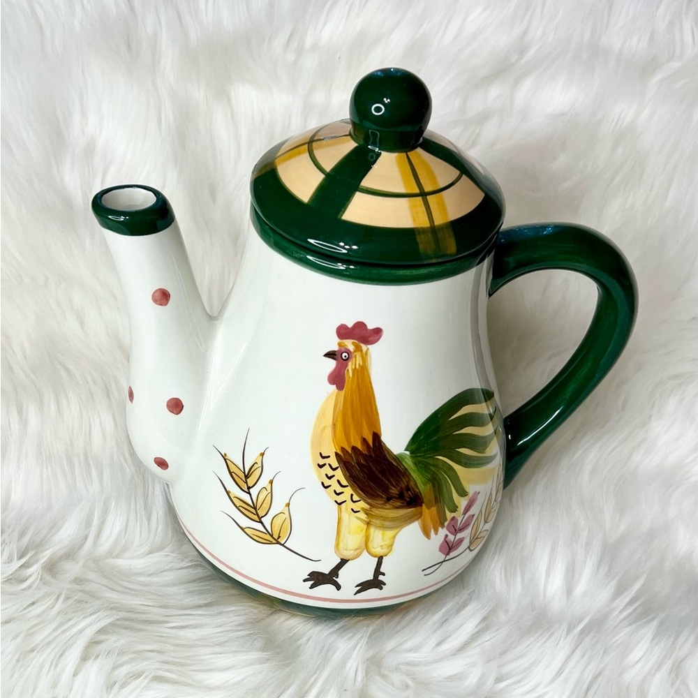 Bella Casa by Ganz Vintage Rooster‎ Ceramic Teapot